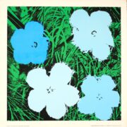 "Flowers" (Blue) by Andy Warhol 1970 Nouvelles Images Editors French printing Original Authentic