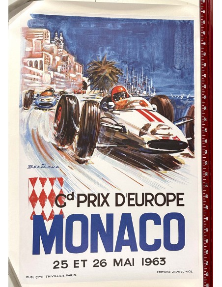1963 Grand Prix Automobile of Monaco by Beligond on linen