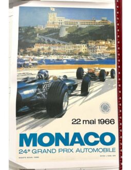 Monaco Grand Prix 25e 1966 by Michael Turner on linen