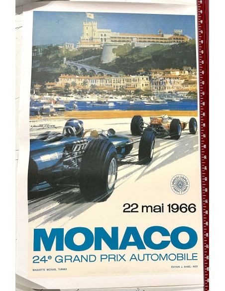 Monaco Grand Prix 25e 1966 by Michael Turner on linen