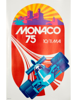 1975 Grand Prix Automobile of Monaco by Michael Turner on linen