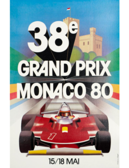 1980 Grand Prix Automobile of Monaco on linen