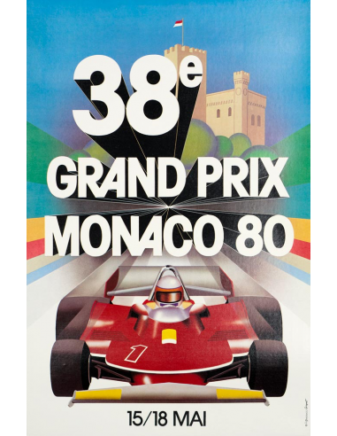 1980 Grand Prix Automobile of Monaco on linen
