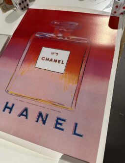 Original Authentic Andy Warhol Chanel N5 original poster Perfume Red medium Version 22 x 29 inches Original Authentic Andy Warhol Chanel N5 original poster Perfume Red medium Version 22 x 29 inches