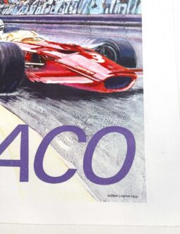 1971 Grand Prix Automobile of Monaco by Carpenter on linen Original 1971 Grand Prix Automobile of Monaco by Carpenter on linen Original