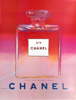 Original Authentic Andy Warhol Chanel N5 original poster Perfume Red medium Version 22 x 29 inches