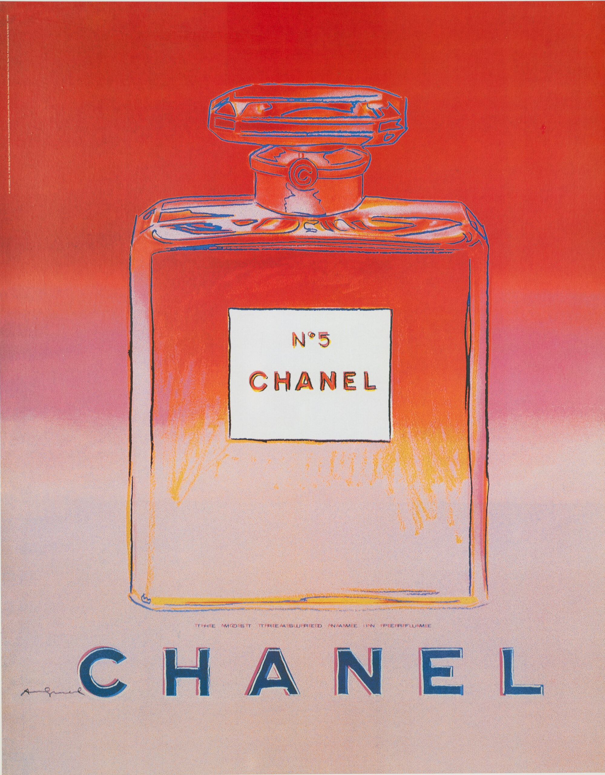 Andy Warhol Chanel N5 poster Perfume Red 22 x 29 inches