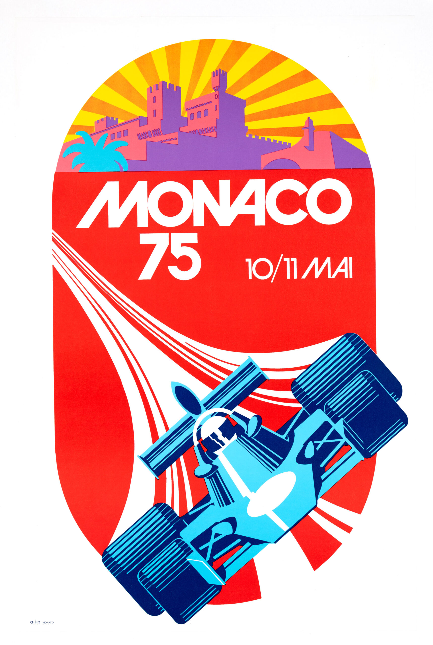 1975 Grand Prix Automobile of Monaco by Michael Turner on linen