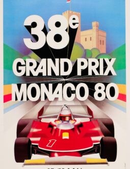Monaco Grand Prix 1980 by J Grognet on linen