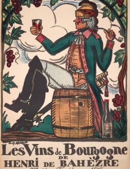 Les Vins de Bourgogne by Guy Arnoux 1920 wine - original french poster