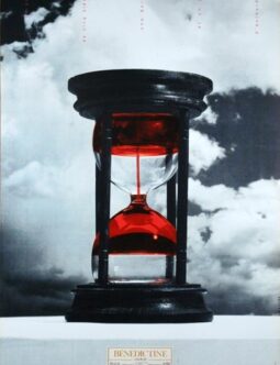 Benedictine Liqueur Hourglass 1990 original FRENCH poster