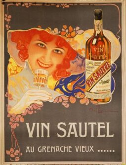 Vin Sautel by David Dellepiane 1900 vintage poster