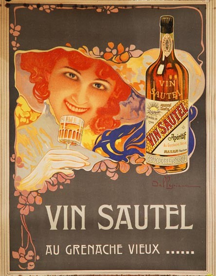 Vin Sautel by David Dellepiane 1900 vintage poster