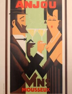 Anjou Vins by H Amoro later printing vintage poster