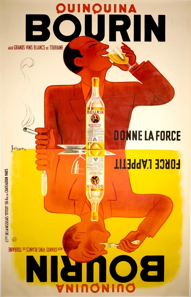 Bourin Quinquina by Bellenger 1936 original vintage poster