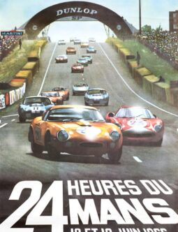 1966 24 hours du Mans (Lemans) by Maestri on linen