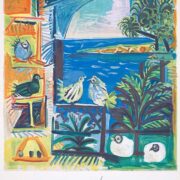 Cote D'Azur Pablo Picasso 1962 original stone lithograph