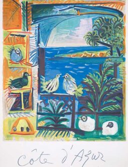 Cote D'Azur Pablo Picasso 1962 original stone lithograph