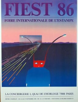 Fiest 1986 Foire iNternationale de l'Estampe by Jean Michel Folon original serigraphie