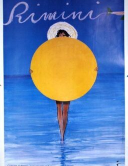 Rimini poster by Rene Gruau on linen 2000