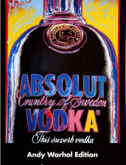 ANDY WARHOL Absolut Vodka ORIGINAL VINTAGE POP ART POSTER ON LINEN