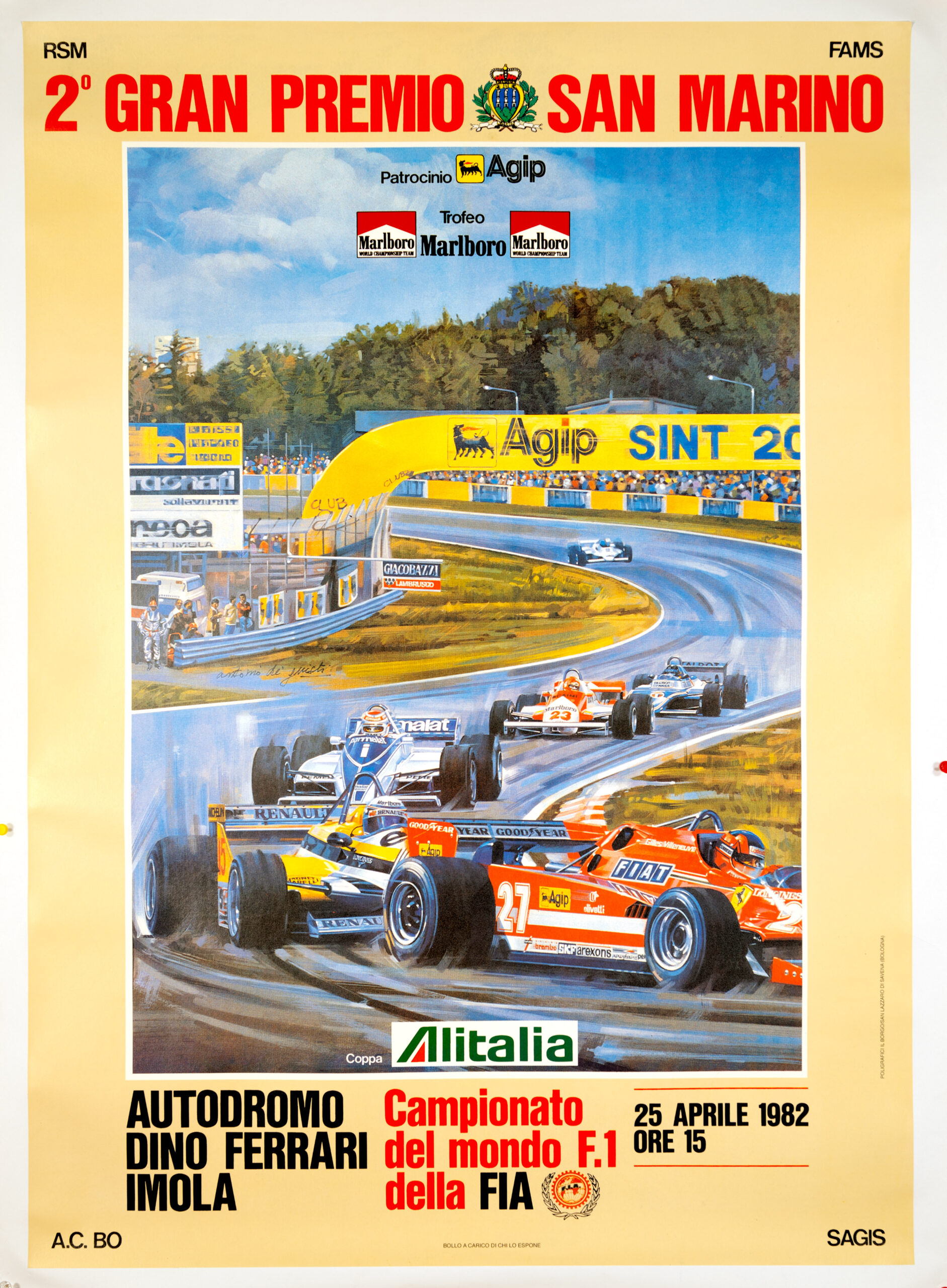 Imola Grand Prix – San Marino 1982, Michael Turner Poster