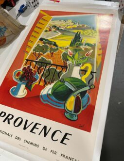 PROVENCE BY TAL VINTAGE FRENCH TRAVEL POSTER on linen excellent PROVENCE BY TAL VINTAGE FRENCH TRAVEL POSTER on linen excellent