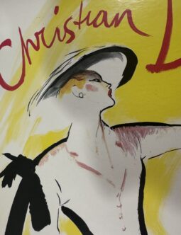 Hommage a Christian Dior Exposition poster by Rene Gruau on linen 1987 original Hommage a Christian Dior Exposition poster by Rene Gruau on linen 1987 original