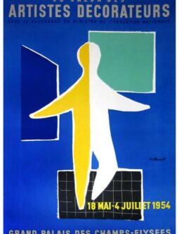 Artistes Decorateurs by Bernard Villemot 1954 original vintage poster on linen