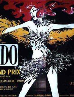 Lido Grand Prix poster by Rene Gruau on linen 1964 original