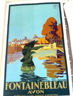 Fontainebleau by Julien Lacaze 1930 vintage French TRAVEL POSTER Fontainebleau by Julien Lacaze 1930 vintage French TRAVEL POSTER
