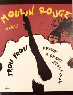Moulin rouge Frou Frou poster by Rene Gruau on linen