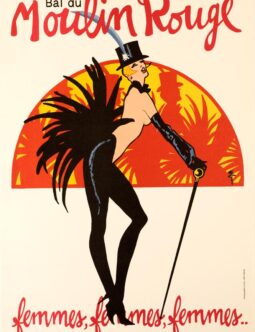 Moulin rouge Femmes Femmes Femmes poster by Rene Gruau on linen original