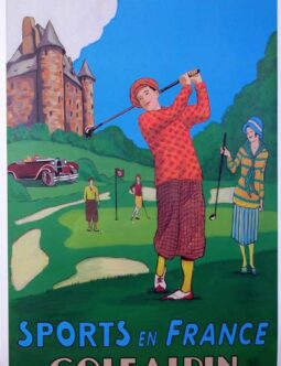 Golf Alpin BY BRUCE SKILBECK ORIGINAL VINTAGE FRENCH TRAVEL POSTER