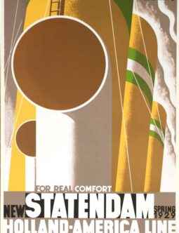 Statendam by AM Cassandre 1995 ORIGINAL VINTAGE FRENCH TRAVEL POSTER