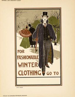FOR FASHIONABLE WINTER DAS MODERNE PLAKAT 1897