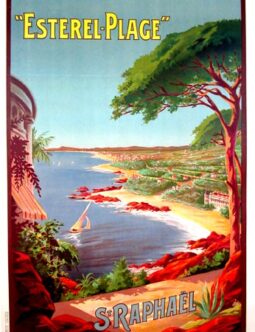Esterel Plage by Henry Gray 1900 vintage French TRAVEL POSTER