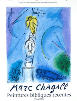 Jacobs Ladder by Marc Chagall 1977 vintage French Galerie POSTER