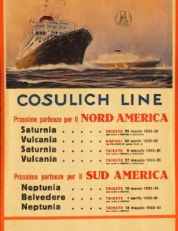 Cosulich Line 1933 by Klodic VINTAGE ORIGINAL Italian POSTER small