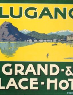 Grand Palace Hotel Lugano 1930 VINTAGE ORIGINAL Italian POSTER