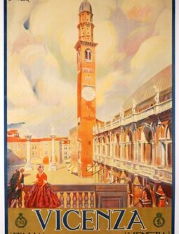 Vincenza by Silvestri for the Enit Railways 1930 VINTAGE ORIGINAL Italian POSTER