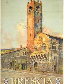 Brescia by Alicandri for the Enit Railways 1930 VINTAGE ORIGINAL Italian POSTER