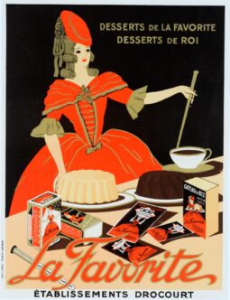 La Favorite Chocolat dessert c1930 original french poster