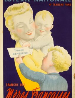 Loterie Nationale Meres Francaises 1940 by Derouet original french poster
