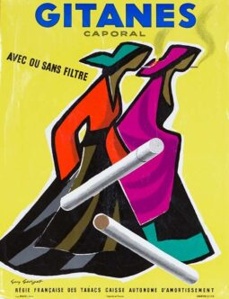 Balto Cigarettes by Guy Georget 1950 on linen original french poster