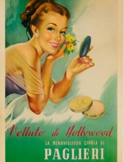 Paglieri Perfume poster 1950 by Franco Mosca original vintage poster on linen