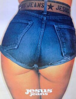 Jesus Jeans by Oliviero Toscani 1970 original vintage poster on linen