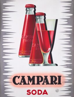 Campari Soda by Giovanni Mingozzi 1950 original vintage poster on linen