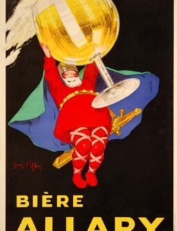 Biere Allary by Jean D'Ylen 1920 original vintage poster on carton