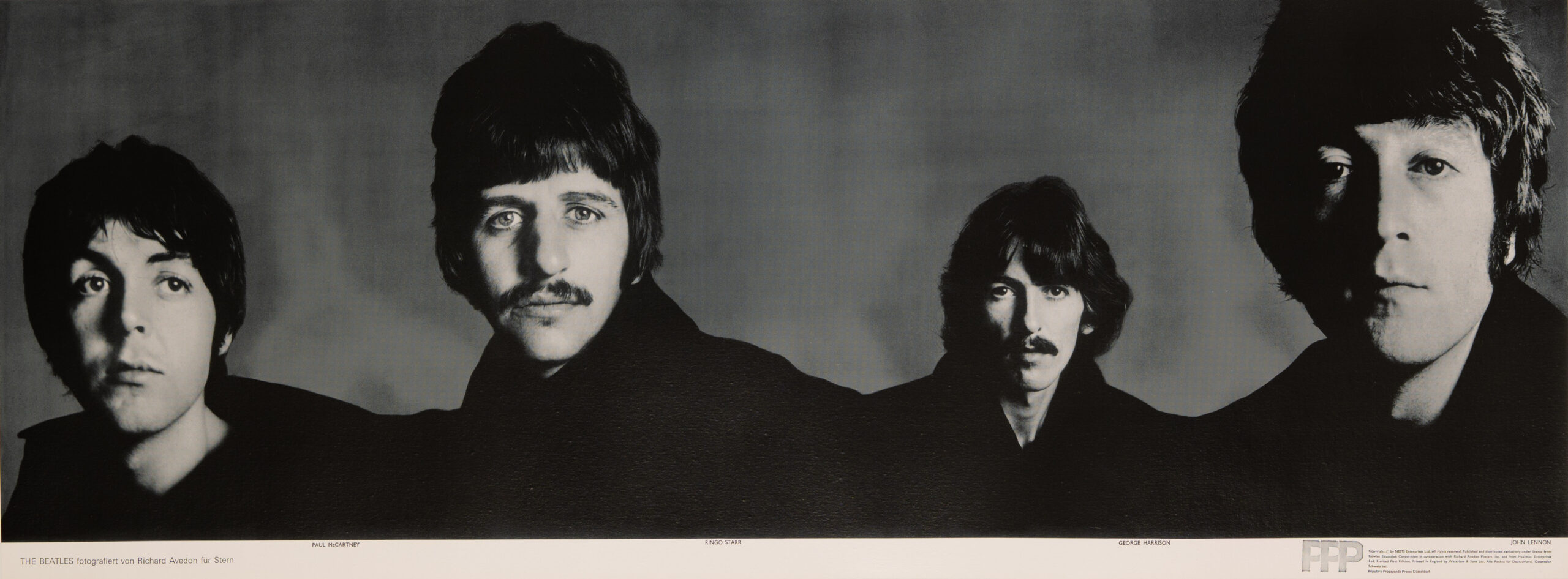 "The Beatles" Banner by Richard Avedon for Stern 1967 Beatles original printing